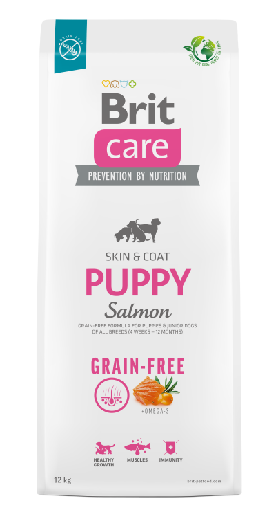 Brit Care Dog Grain-free Puppy Salmon kutyatp, tp kutynak, szraz eledel, kutyaeledel