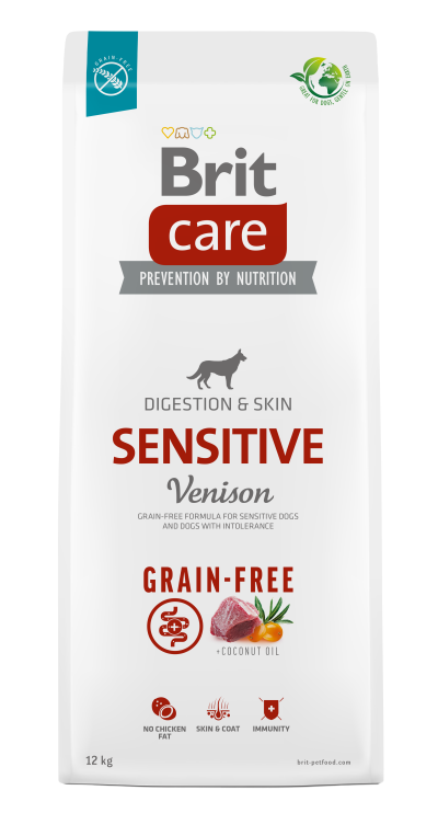 Brit Care Dog Grain-free Venison Sensitive kutyatp, tp kutynak, szraz eledel, kutyaeledel