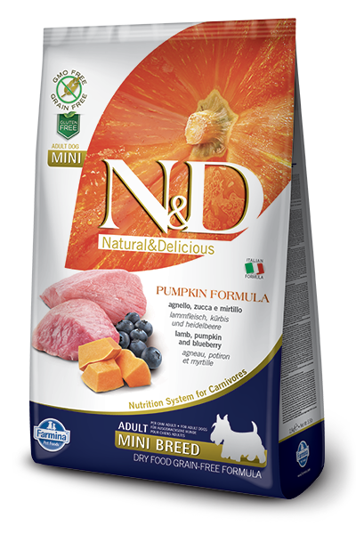 N&D Dog Grain Free Lamb Pumpkin and Blueberry Adult Mini kutyatp