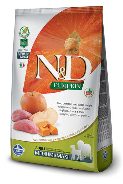 N&D Dog Grain Free Boar & Apple Pumpkin Adult M/M kutyatp (2x12 kg)