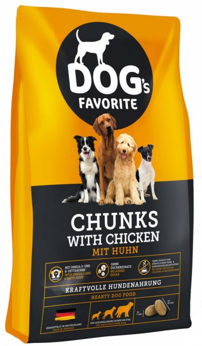 Happy Dog Dogs Favorite Chunks with Chicken kutyatp (2x15kg)