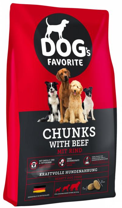 Happy Dog Dogs Favorite Chunks with Beef kutyatp