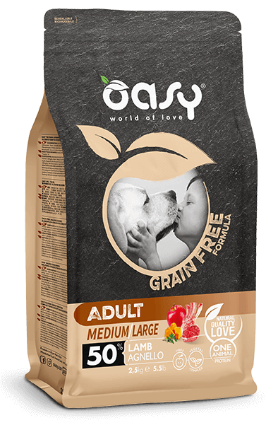 Oasy Dog GF Adult Medium/Large Lamb kutyatp (2x12kg)