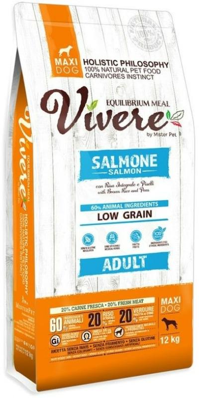 Vivere Low Grain Adult Maxi Salmon kutyatp (2x12kg)