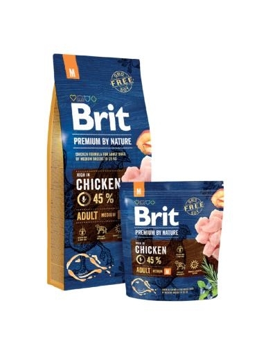 Brit Premium by Nature Adult Medium kutyatp (2x15 kg)