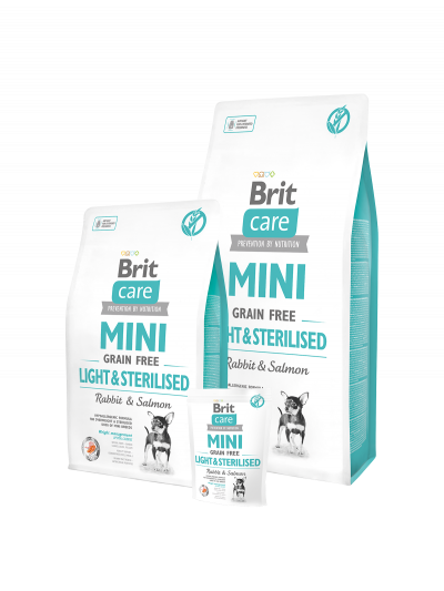 Brit Care Mini Grain Free Light & Sterilised Rabbit & Salmon kutyatp