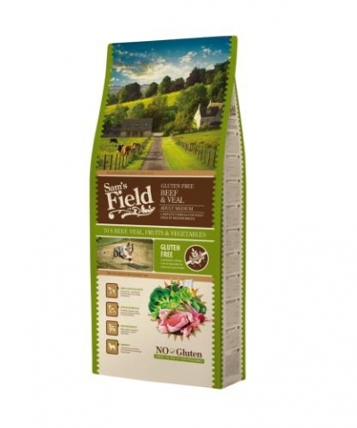 Sam's Field Gluten Free Medium Adult Beef & Veal kutyatp (2x13 kg)
