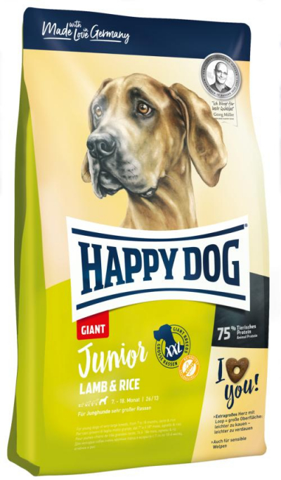 Happy Dog Supreme Junior Giant Lamb & Rice kutyatp (15 kg), happy dog kutyatp