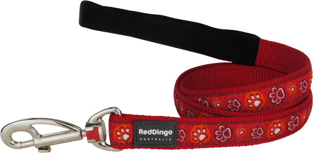 Red Dingo prz Design Paw Impressions piros (15 mm x 1,2 m)