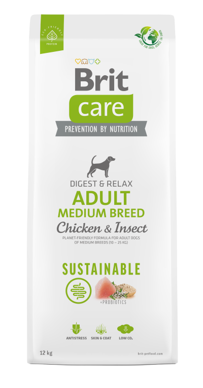 Brit Care Dog Sustainable Insect Adult Medium Breed kutyatp