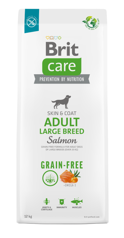 Brit Care Dog Grain-Free Adult Large Breed Salmon kutyatp (2x12kg)