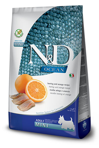 N&D Dog Ocean Herring, Orange Adult Mini kutyatáp