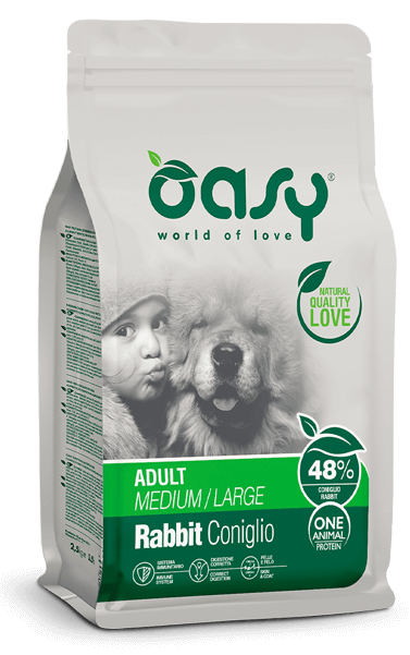 Oasy Dog OAP Adult Medium/Large Rabbit kutyatp (2x12kg)