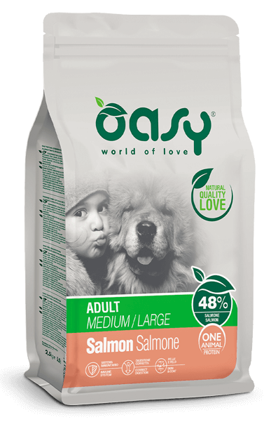 Oasy Dog OAP Adult Medium/Large Salmon kutyatp (2x12kg)