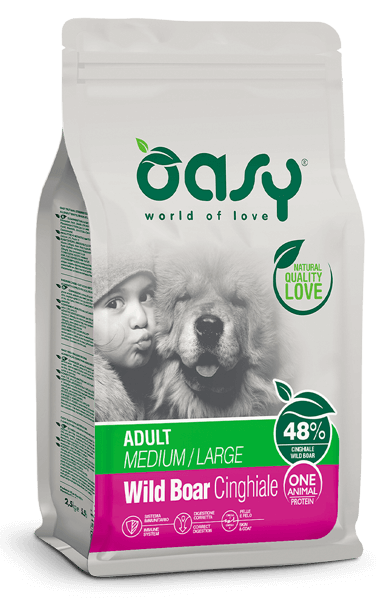 Oasy Dog OAP Adult Medium/Large Wild Boar kutyatp (2x12kg)