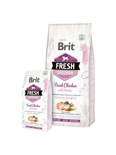 Brit Fresh Chicken with Potato Puppy Healthy Growth kutyatp (2x12 kg)