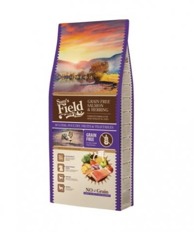 Sam's Field Grain Free Adult Salmon & Herring kutyatp