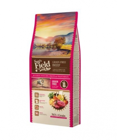 Sam's Field Grain Free Adult Beef kutyatp (2x13 kg)