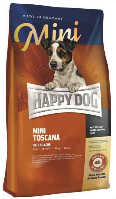 Happy Dog Supreme Sensible mini Toscana táp kutyának, happy dog kutyatáp