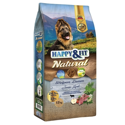 Happy & Fit Natural Welpen Lamm kutyatp (2x12kg)