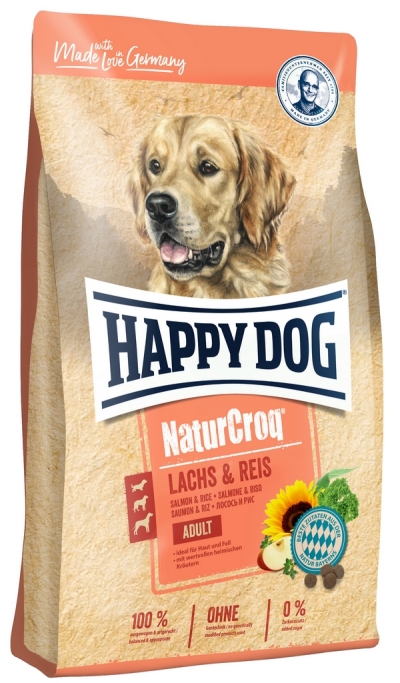 Happy Dog NaturCroq Lachs and Reis táp kutyáknak  (2x12 kg)