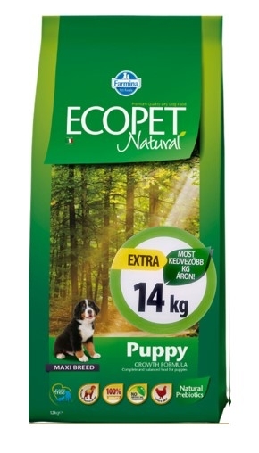 Ecopet Natural Puppy Maxi kutyatáp, táp kutyának, száraz eledel, kutyaeledel
