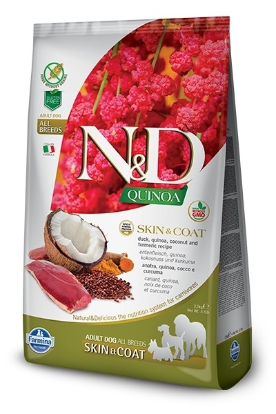 N&D Quinoa Skin&Coat Kacsa kutyatáp (2x7 kg)