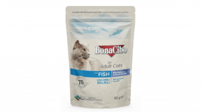 Bonacibo pouch wet adult cat food mackarel