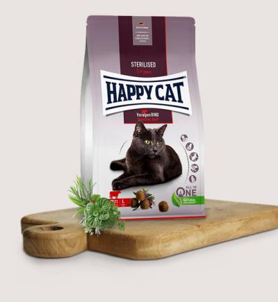 Happy Cat Sterilised Voralpen Rind - Marha macskatáp