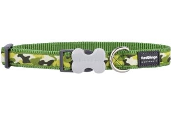 Red Dingo nyakörv Design Camouflage zöld kutyanyakörv  (12 mm x 20-32 cm)