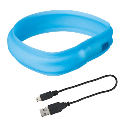 Trixie világítós nyakörv USB kék