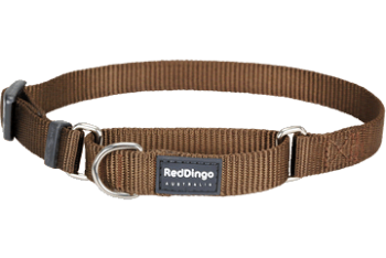 Red Dingo Classic félfojtó nyakörv kutyának barna