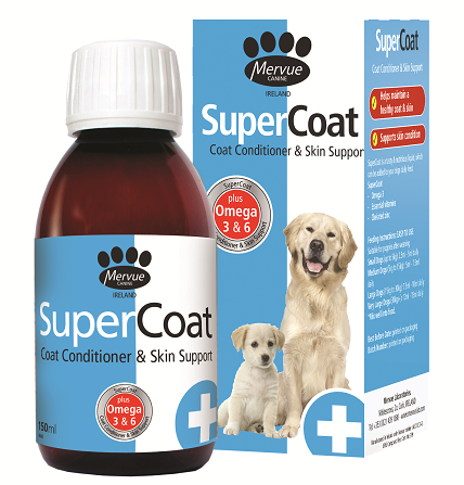 Mervue SuperCoat szőrjavító szirup, Szőrzet és bőr minőséget javító készítmények kutyáknak